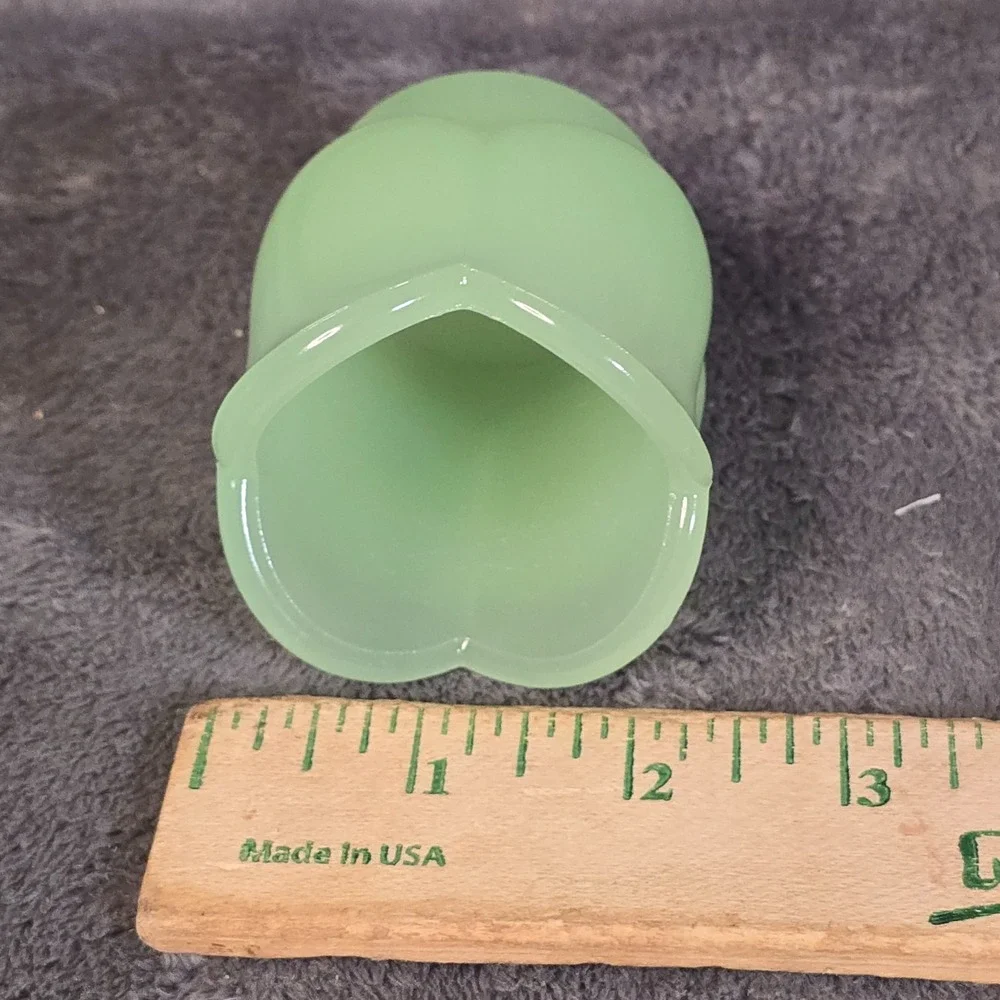 Vintage Jadeite Tulip Votive Candle Holders With Peg Base Set Of Two